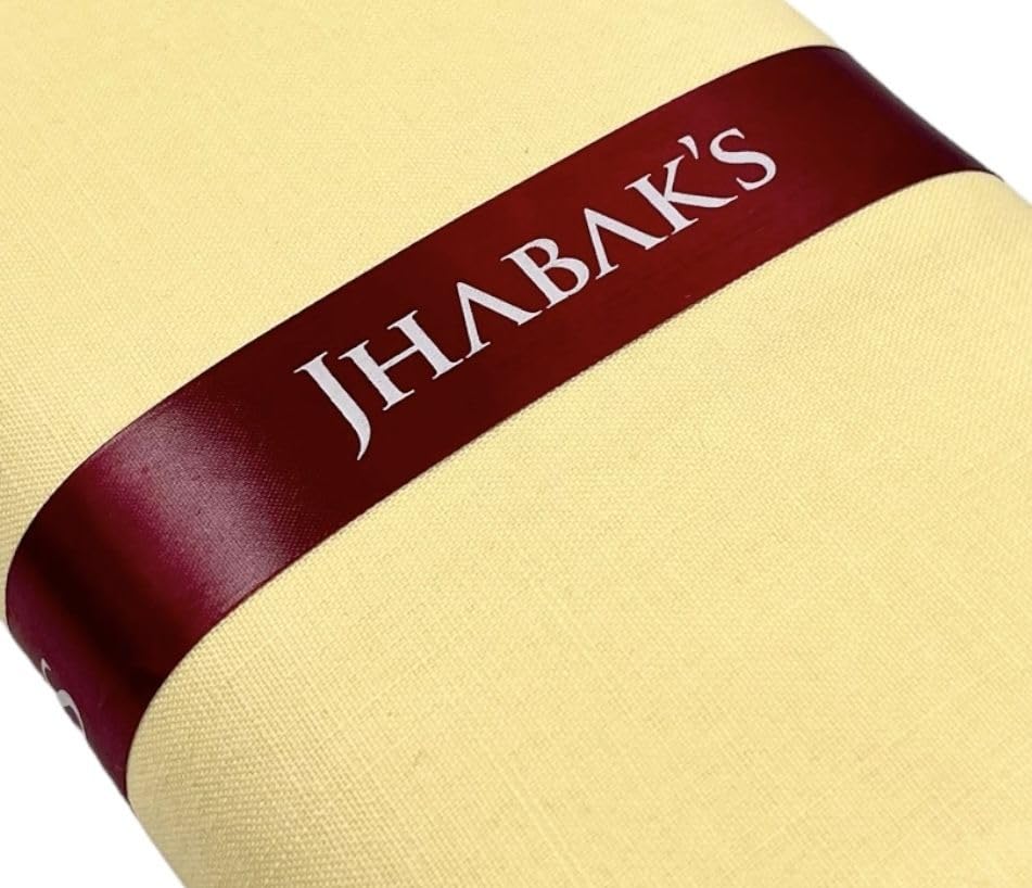 Image of JHABAK'S Unstitched Cotton Blend Solid Shirt & Trouser Fabric - 2.25 m Shirt Cloth - 1.20 m Pant Piece