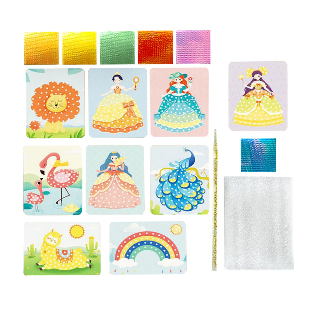 WEKAMOS Kit DIY de Pintura Punzonada para Principiantes Creativo de Manualidades Infantiles Desarrollo Motriz y Concentración Fácil de Usar y Almacenar Regalo