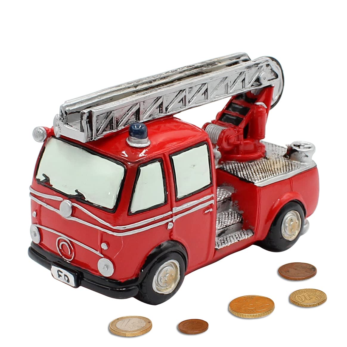 Dekohelden24 Poly Money Box with Rubber Closure Size L x W x H 15 x 7 x 10 cm Red