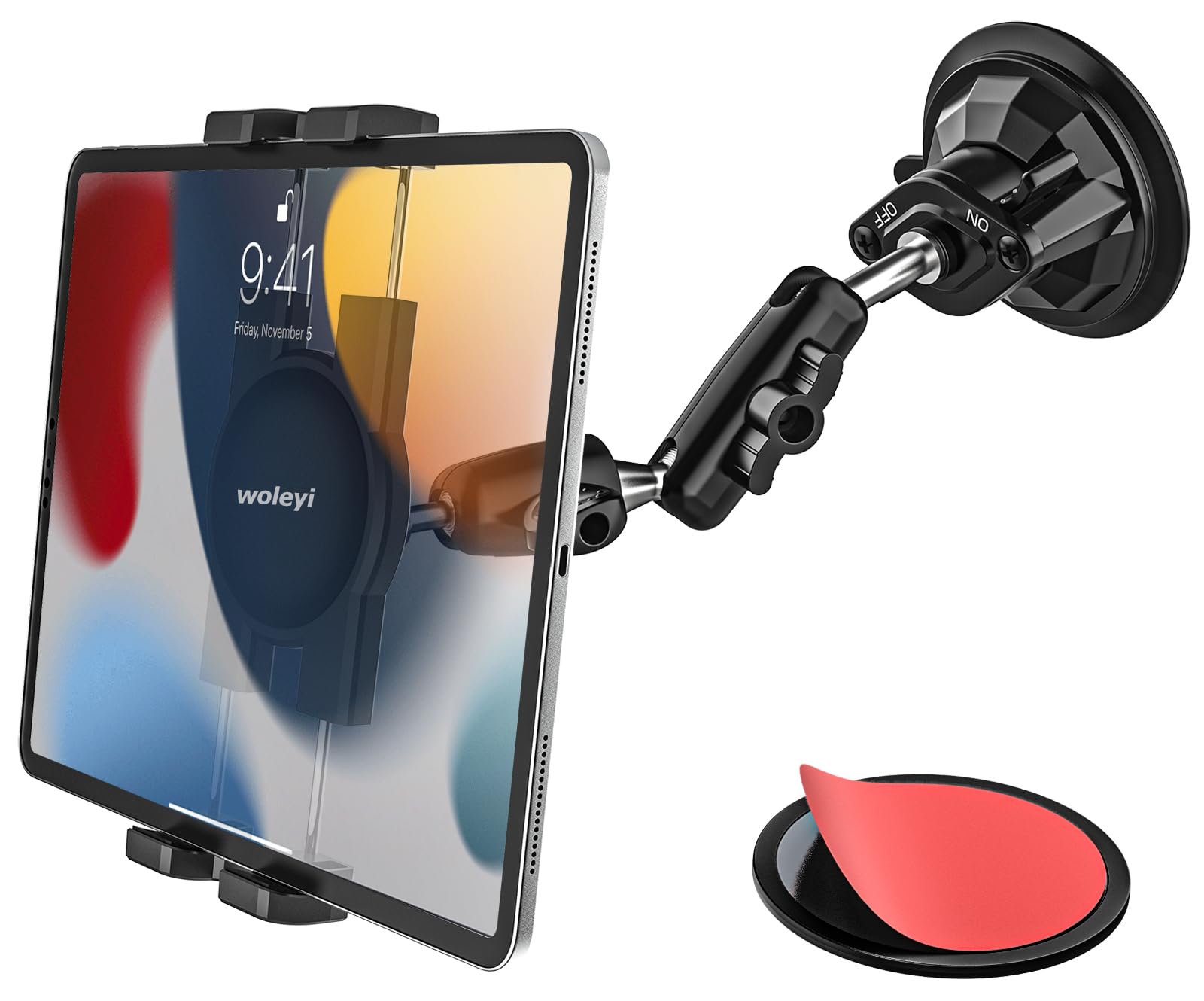 Uchwyt na tablet Cockpit z mocną przyssawką - elastyczne metalowe