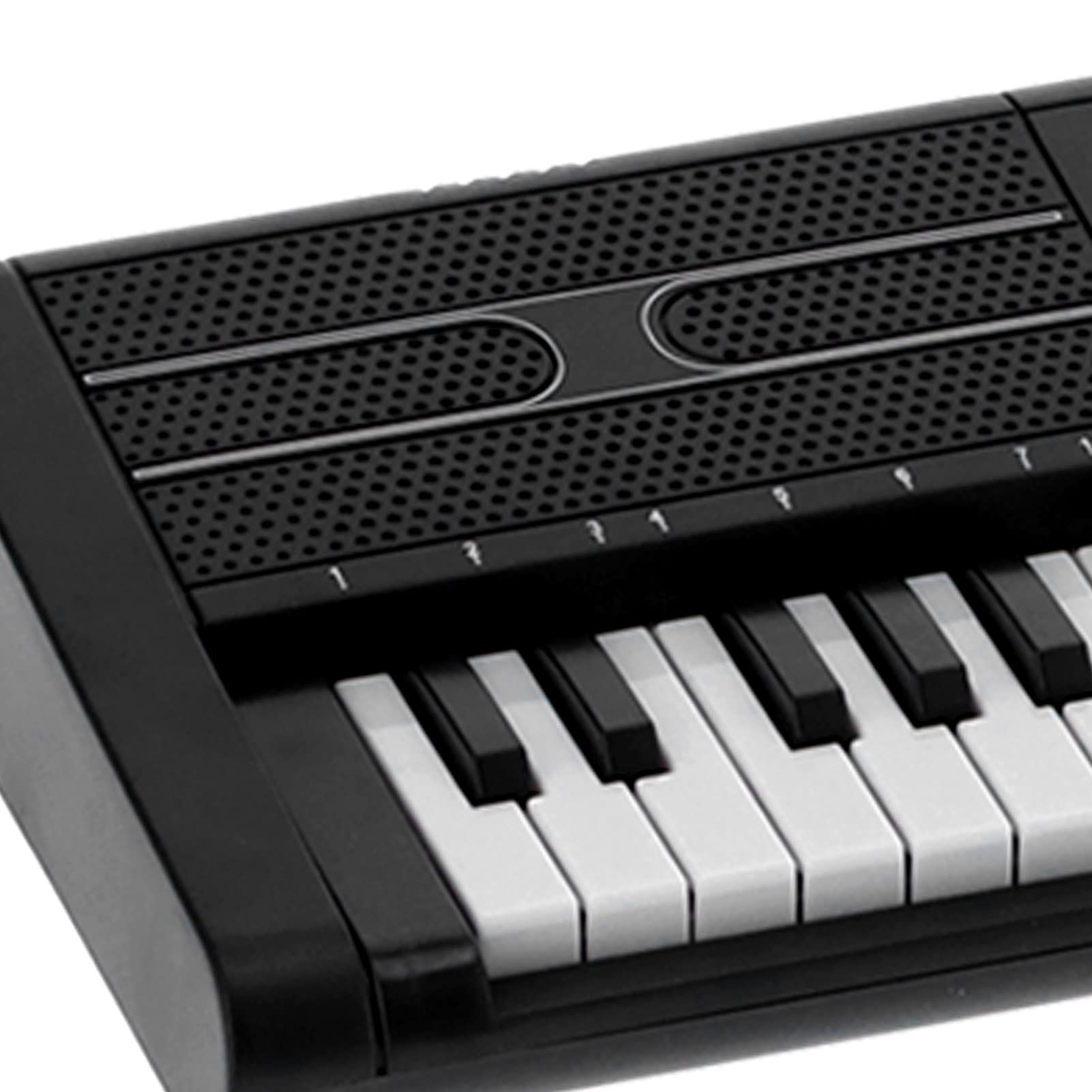 POENVFPO Elektroniczna Klawiatura Fortepianowa, 61 Klawiszy Pianino Cyfrowe z Mikrofonem dla Początkujących Dzieci, Zasilane Przez USB, Zawiera Stojak na Nuty, Utwory Demonstracyjne, Wiele Tonów i
