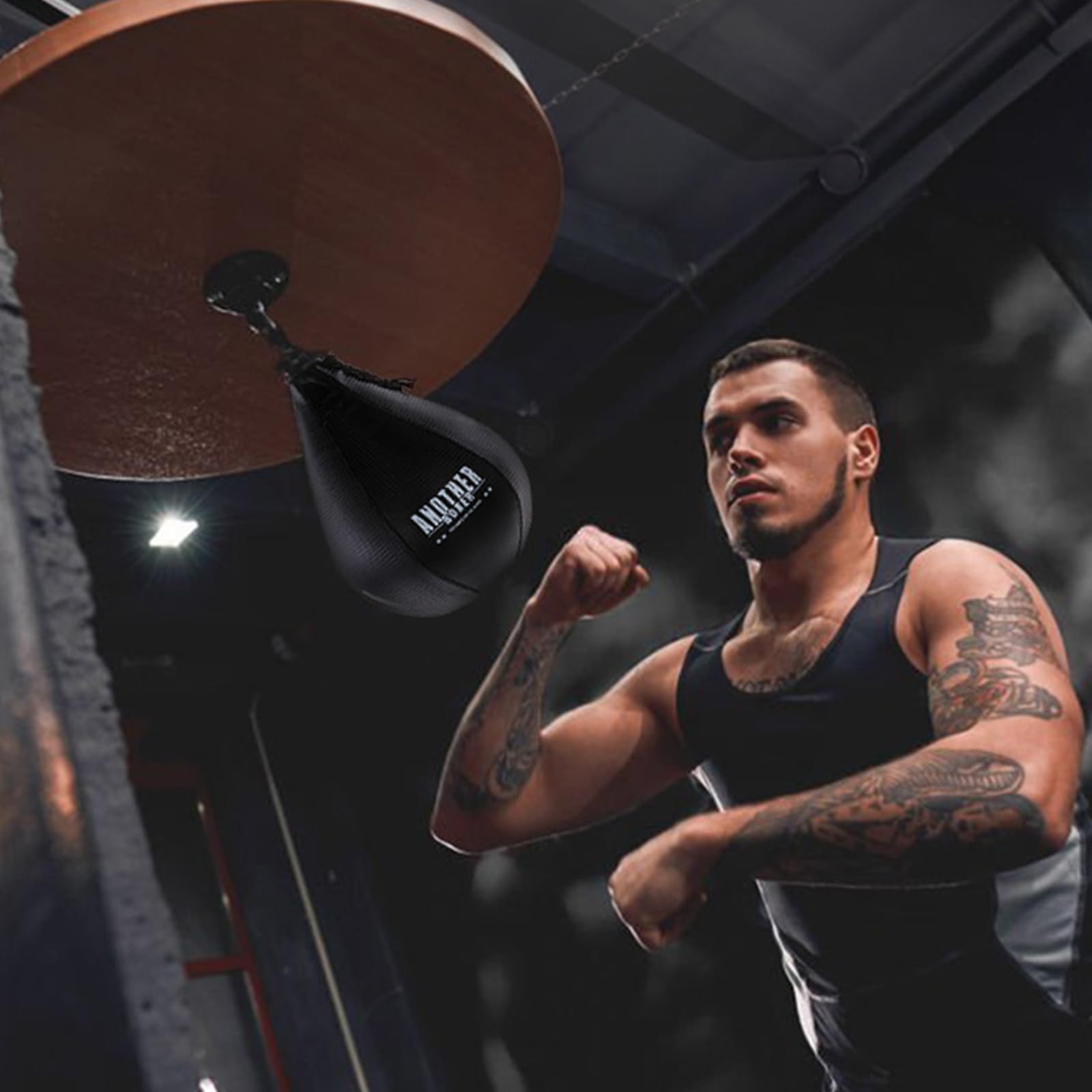 Sacco da Boxe,Sacco Boxe,Sacco da Box con Girello,Pera Veloce Boxe in Pelle Appese con Vescica in Lattice per MMA,Muay Thai,Boxe,Kickboxing,Fitness