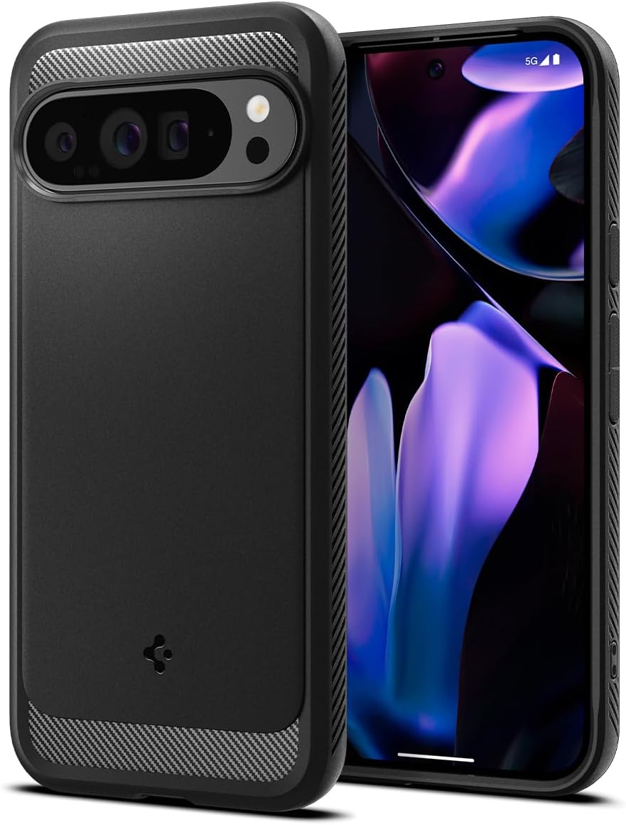 Spigen Rugged Armor designed for Google Pixel 9 Pro XL case cover - Matte Black