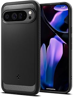 SPIGEN Rugged Armor for Google Pixel 9 Pro XL Case, Airbag-Like Corners Air Cushion Bumper Protective Technology, Carbon F...