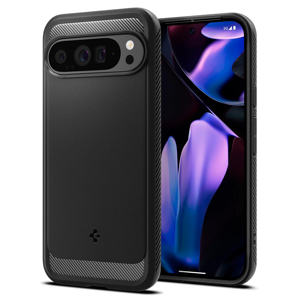 Spigen Rugged Armor for Google Pixel 9 Pro XL Case, Pixel 9 Pro XL Back Cover (2024) - TPU｜Matte Black