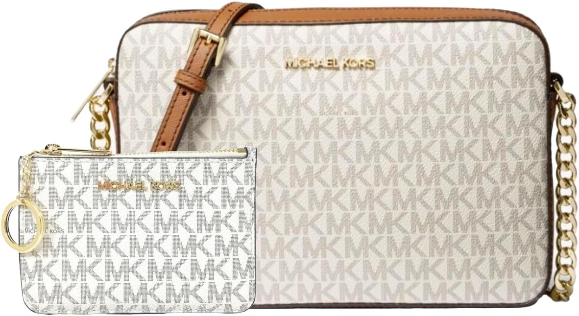 Michael Kors Jet Set East West Women Crossbody Bundle Travel Coin