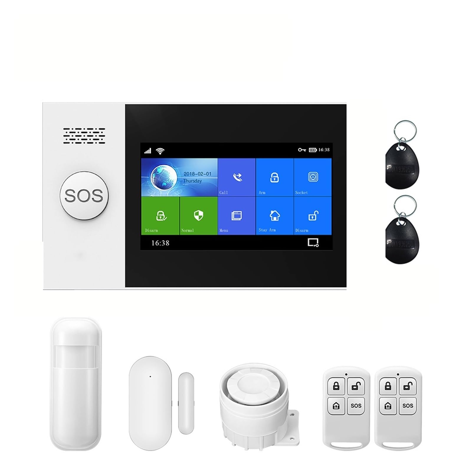 CUDTAPI Smart Alarm Wireless Home GSM Security With Motion Detector Sensor Burglar System APP Control