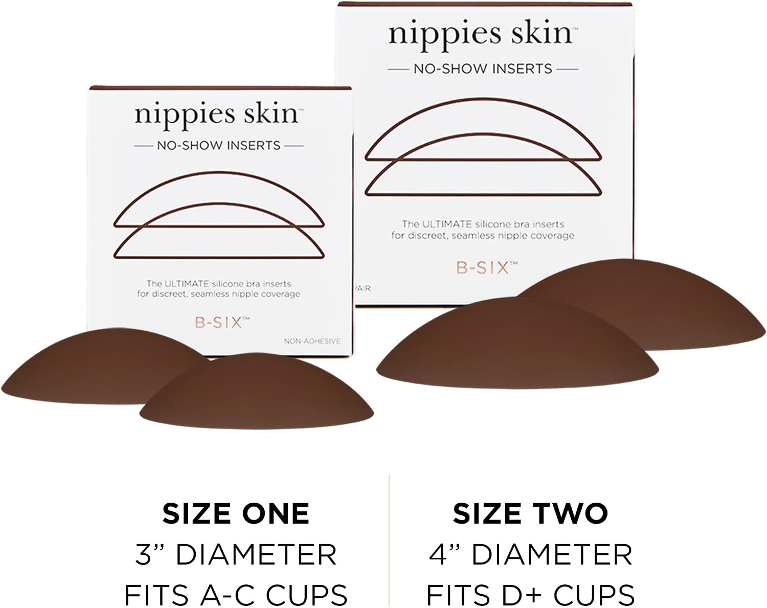 Nippies Non-Adhesive Silicone Nipple Covers, No Show Sports Bra Inserts | Washable & Reusable, Adhesive Free, Invisible Tapered Edges, Travel Box Included