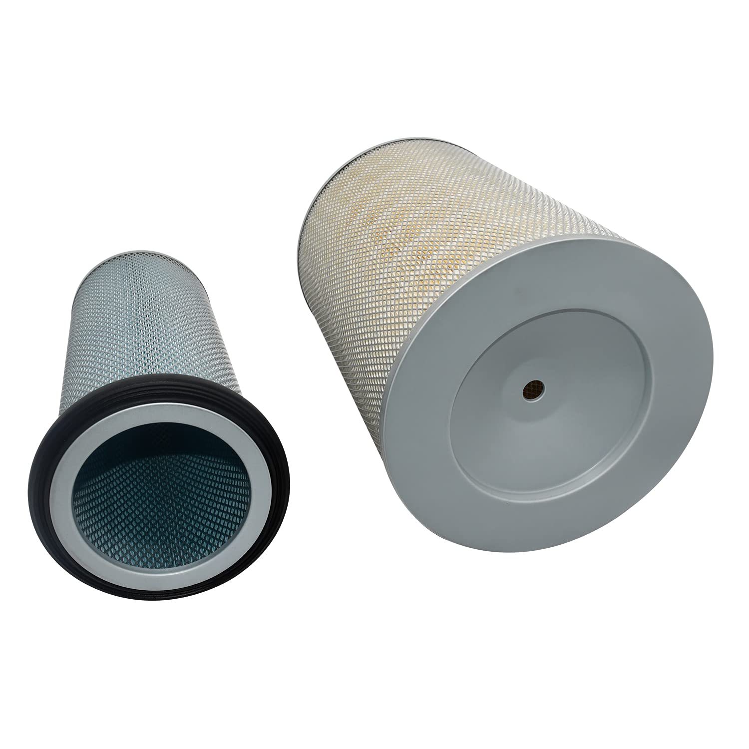 Lot de 2 éléments de filtre à air 600-181-4300 600-181-4212 compatibles avec excavatrice Komatsu CS210-1 EC170Z-1 EGS650 HD325-5 NTO-6-CI-1M D66S-1 EC170ZS-1 EGS760 HD325-. 6
