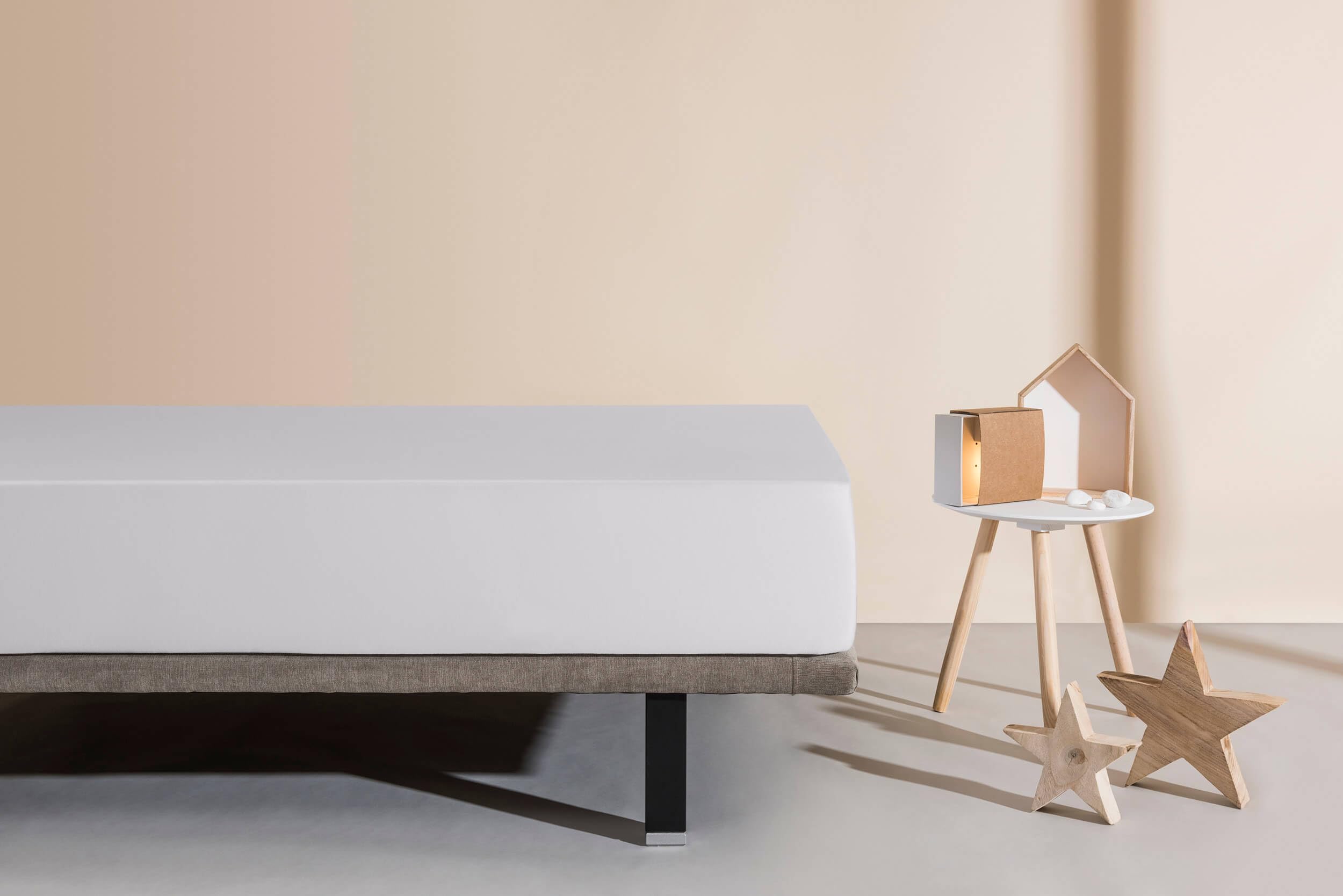 Velfont Sábana Bajera Impermeable de Algodón Orgánico, Transpirable y Impermeable, Colores Variados, Ajustable a Largos 200 cm (Gris, 105 cm)