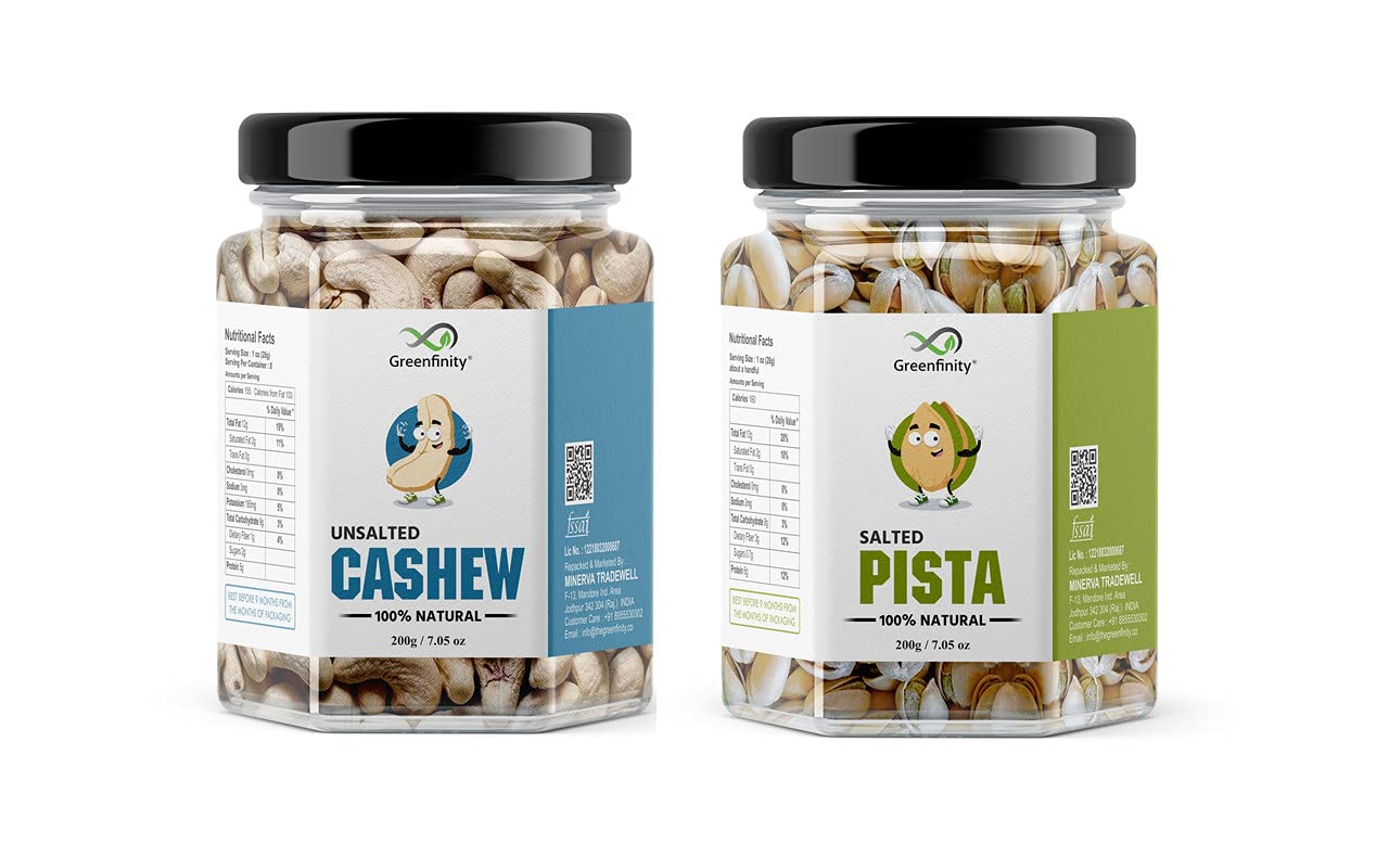 See full amazon price history chart for GreenFinity Fresh Cashew & Roasted Salted Shelled Pistachio Combo Pack 200gm + 200gm | Salted Pista & Kaju (Pack of 2) 400gm GreenFinity Fresh Cashew & Roasted Salted Shelled Pistachio Combo Pack 200gm + 200gm | Salted Pista & Kaju (Pack of 2) 400gm (B09F3LLG4Y) Amazon Price History, Amazon Price Tracker