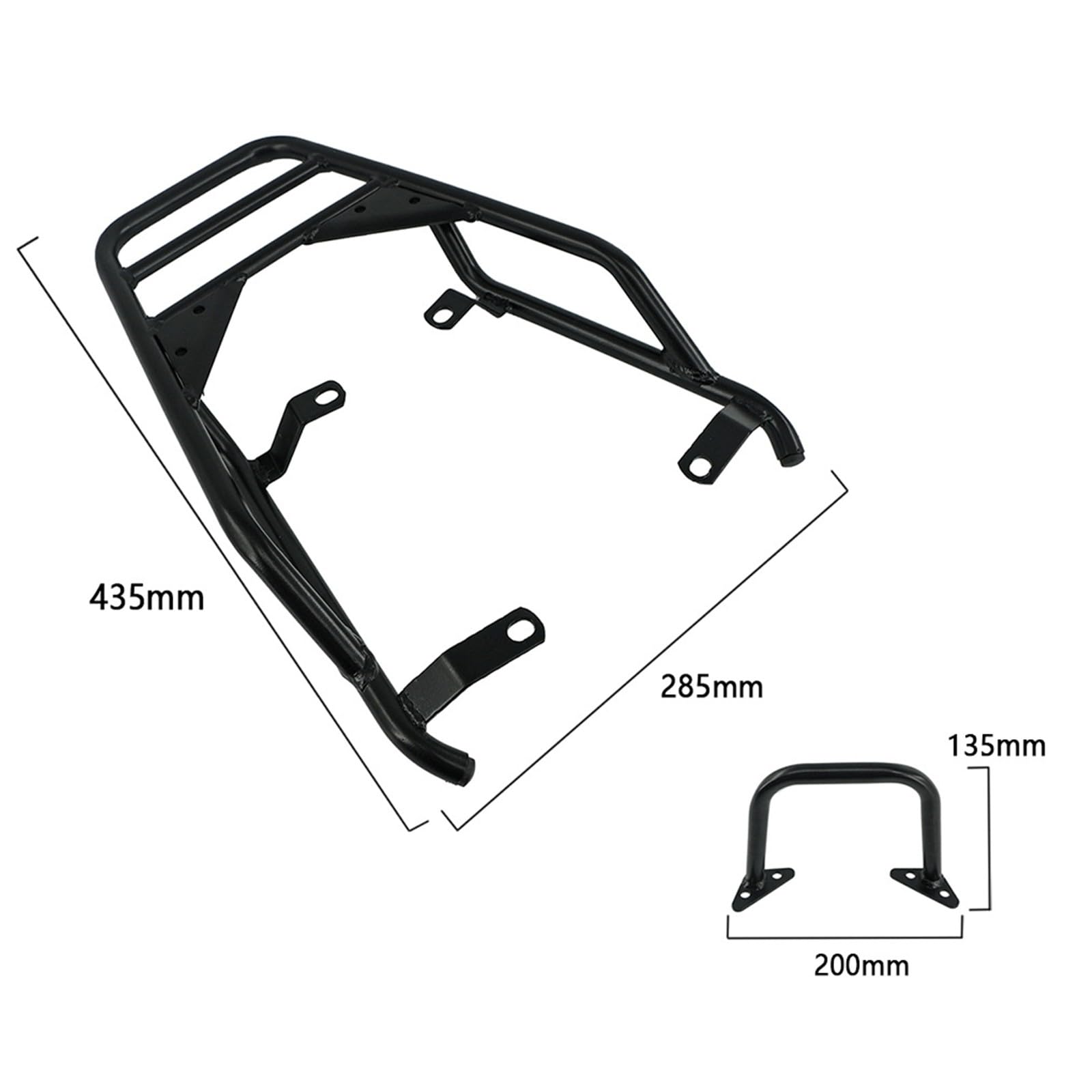 Motorrad-Heckgepäckträger Kompatibel mit BMW R Nine T 2014-2024 Heckgepäckträger Topcasehalter aus Metall Gepäckträgerhalterung Motorradzubehör mit Gepäcknetz