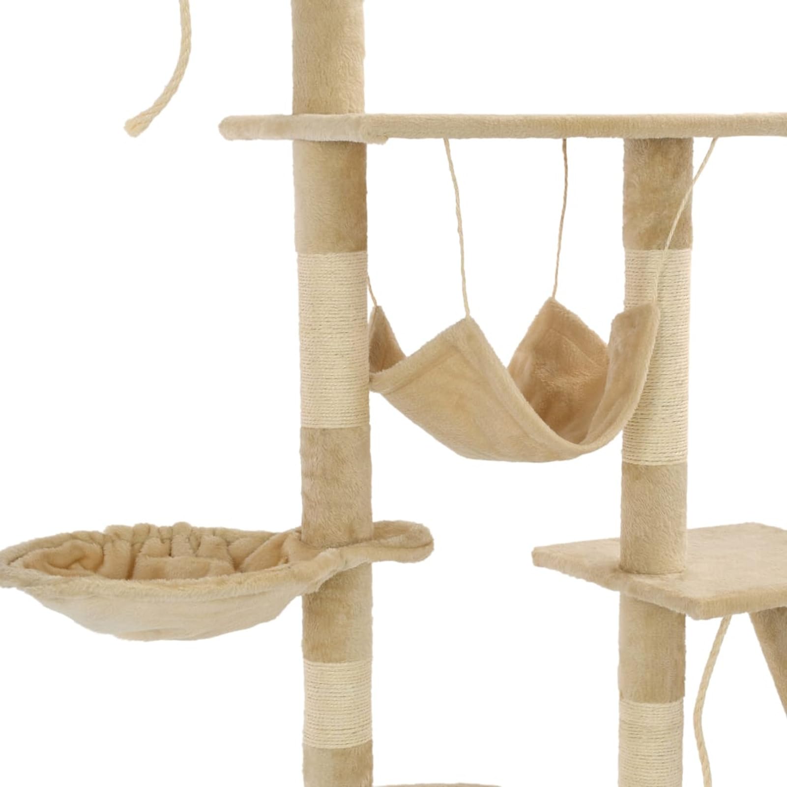 Tiragraffi con palo in sisal 230-250 cm Beige, Gioco per Gatti, Giocattolo per Tiragraffi con palo in sisal 230-250 cm Beige, Gioco per Gatti, Giocattolo per Gatti, tiragraffi