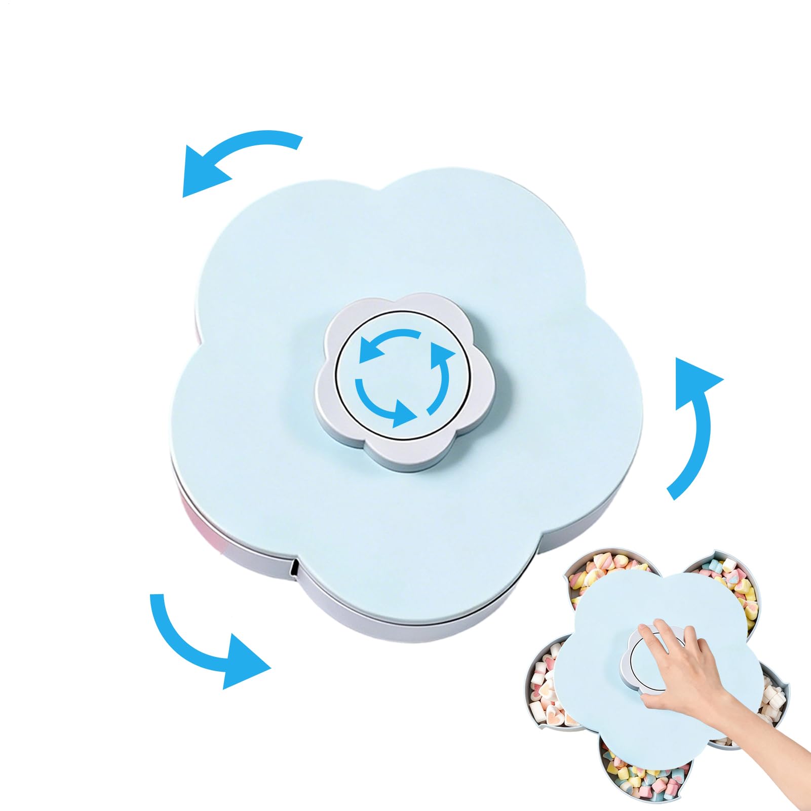Boîtes à goûter Récipient Réutilisable à Couvercle Rotatif | Rangement pour Apéritif Adultes pour , Adultes, Maison, Fêtes, Voyages, Camping, Bonbons, Chocolat, Biscuits,