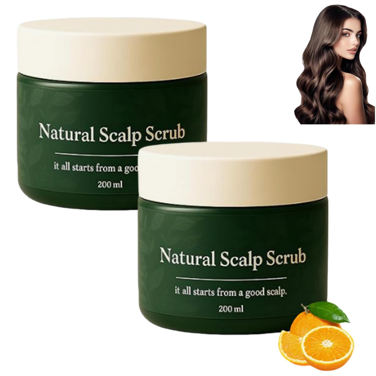 Exfoliante Natural para el Cuero Cabelludo, Exfoliante de Limpieza Profunda, Fórmula Suave, Hidratante y Reconfortante, Apto para Todo Tipo de Cabello