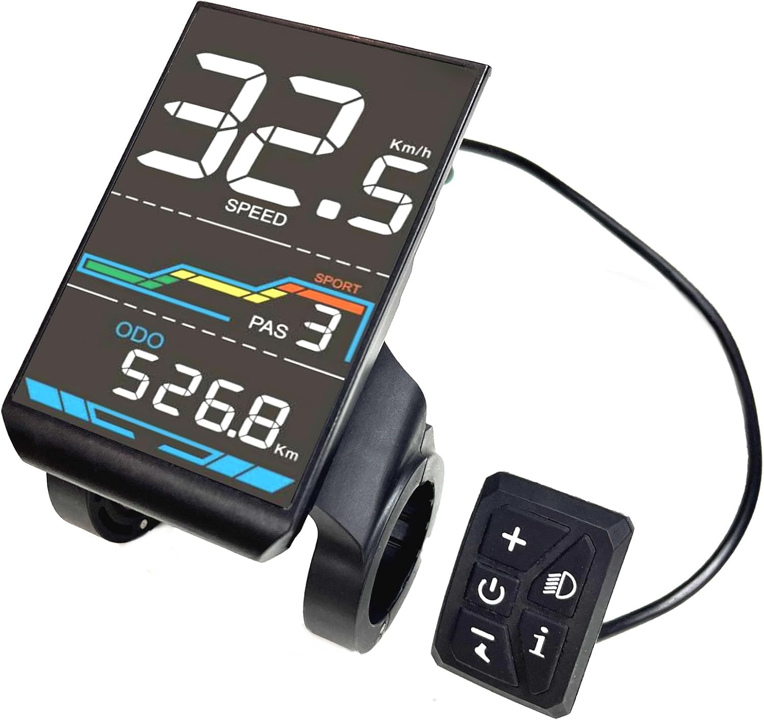 HillMiles MileCity 1/MilePort 1/MileTrail 1 Bici Elettriche Universale LCD Display