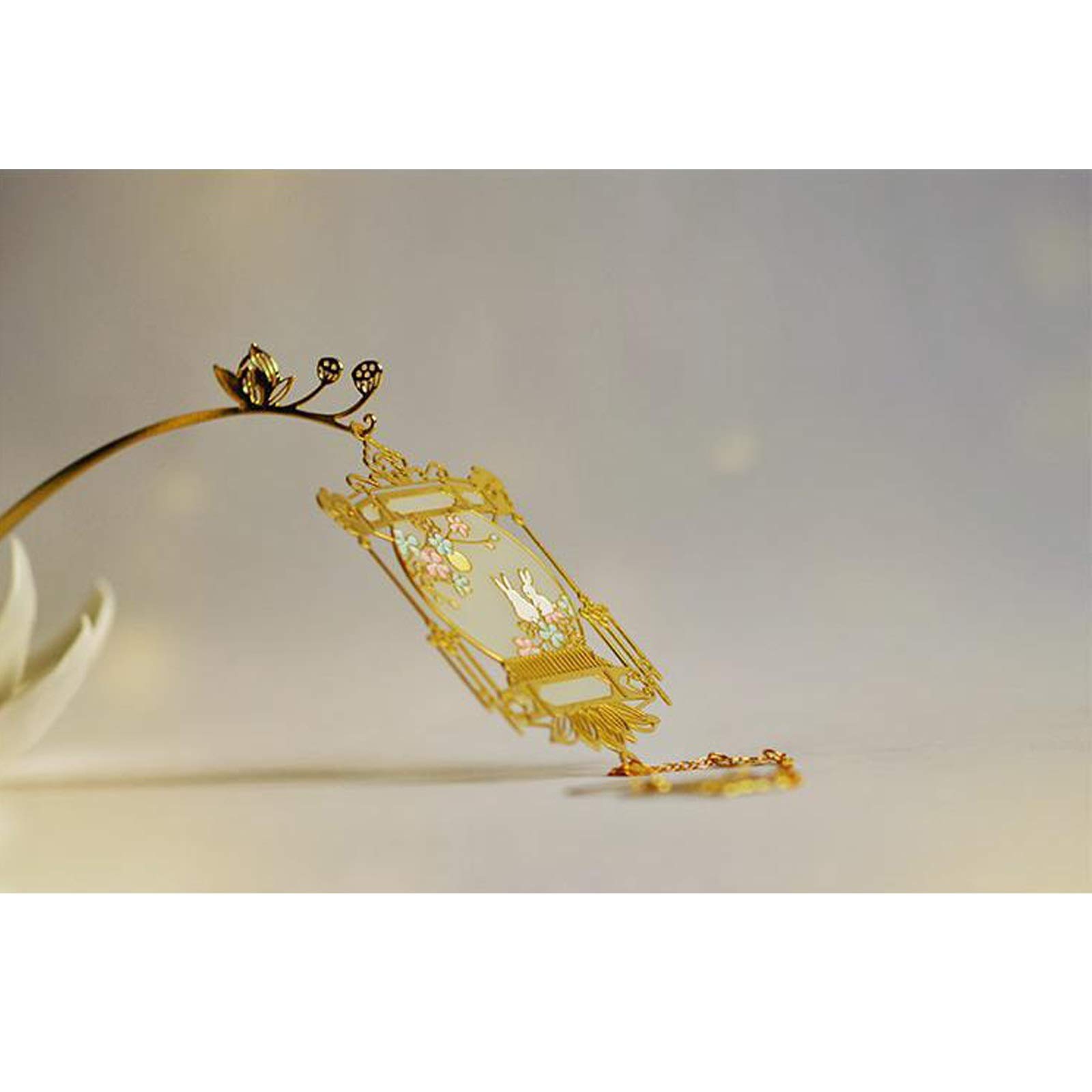 Lesezeichen Lesezeichen, Laterne Luminous Metallbookmark, kreative Weinlese-Lesezeichen, zum Lesen Lernen und Sammeln, leicht in Einer Karte oder Buch Put Buch Markierungen