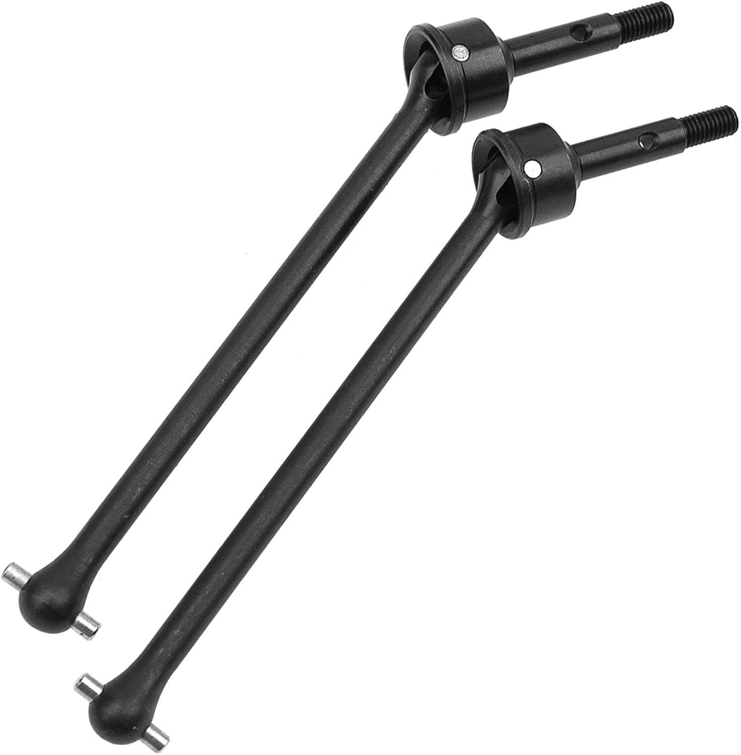 2Pcs ShareGoo Steel Front CVD Drive Shaft CVD Driveshaft Dogbone Joint Compatible with Traxxas UDR 1/7 RC Unlimited Desert Racer Repalce of 8550 8553 (Black)