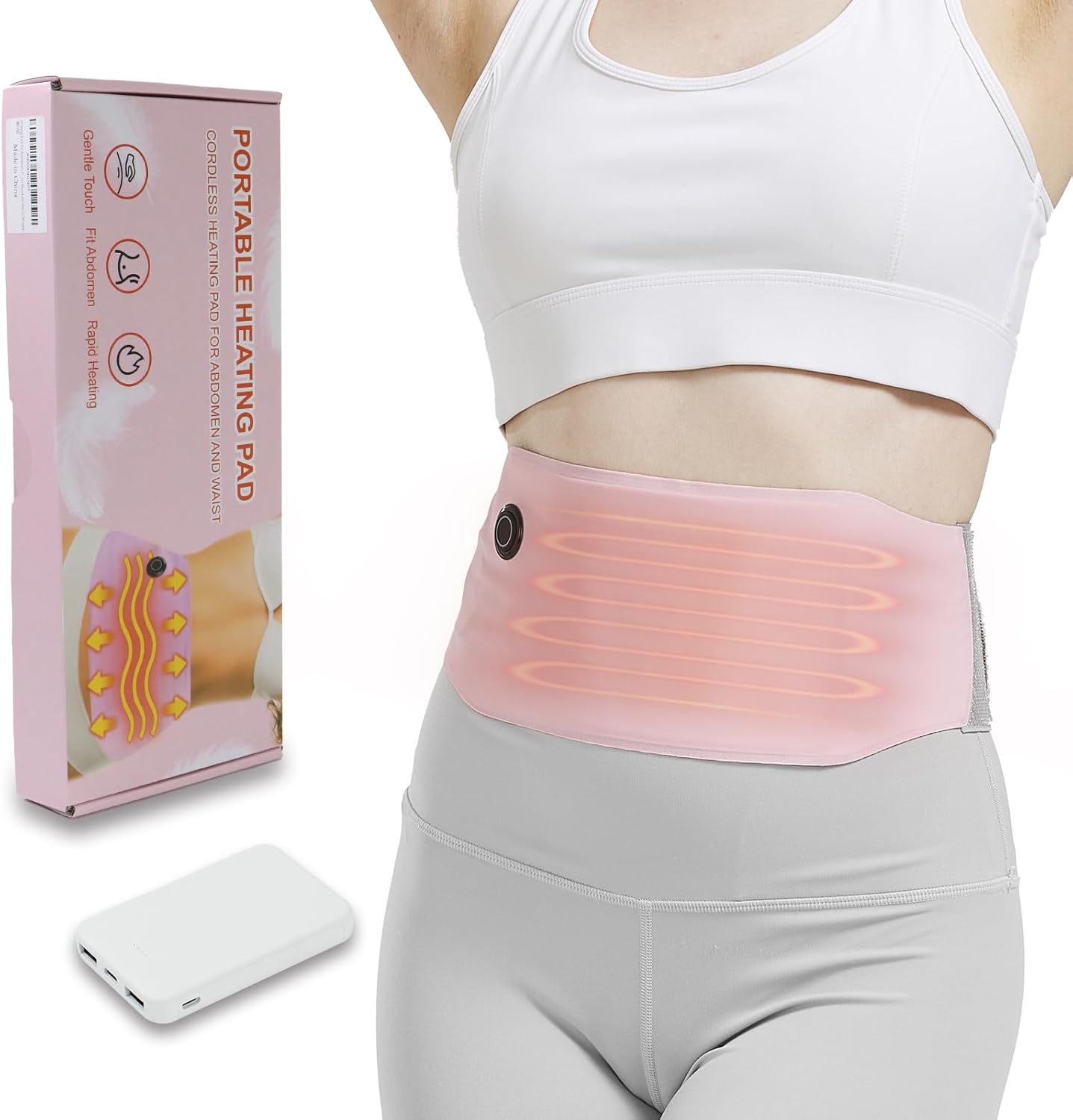 Heating Pads for Abdomen, Portable Cordless Heating Pad