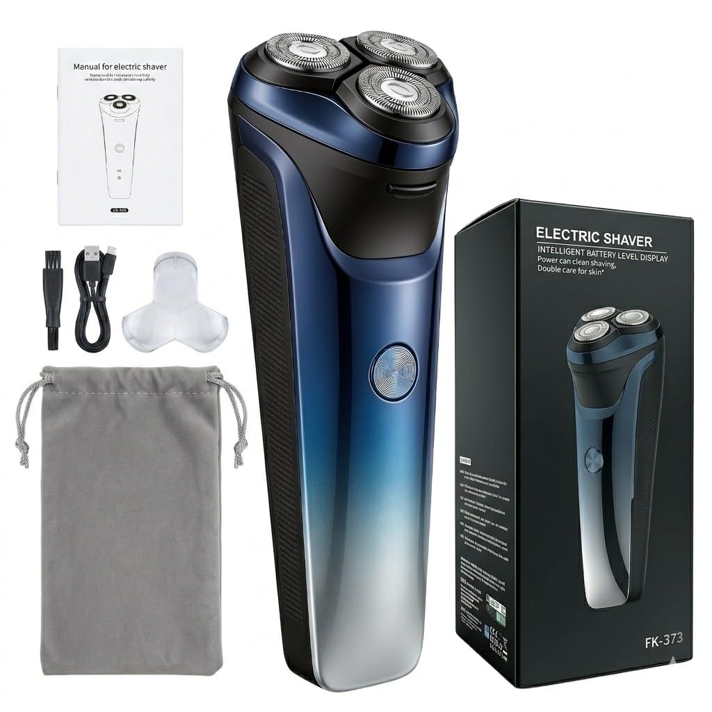 ordele Electric Razor for Men, Wet & Dry USB-C Shaver, Pop-up Trimmer Blue