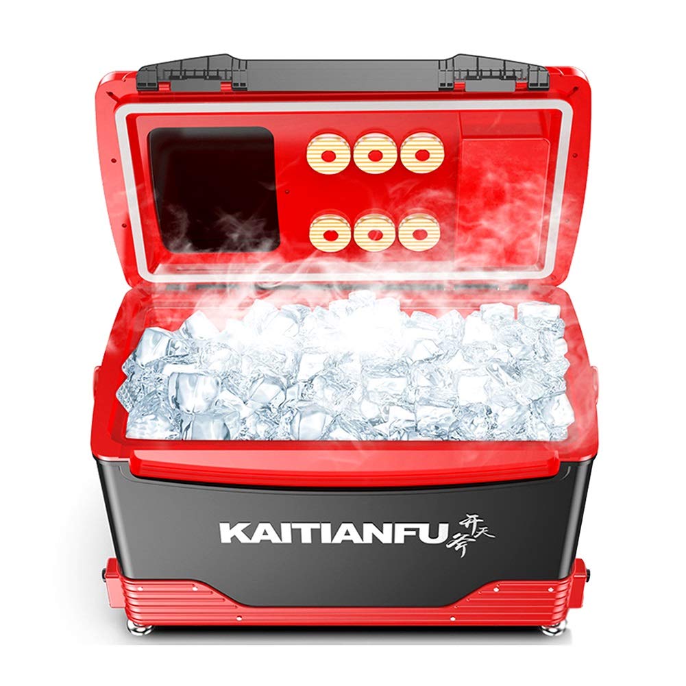 32L isolierte Angelbox mit Sitz und klappbarer Rückenlehne, Nachtangeln, Licht, Trockenbox, Kühler, Kühlzeit 72 Stunden
