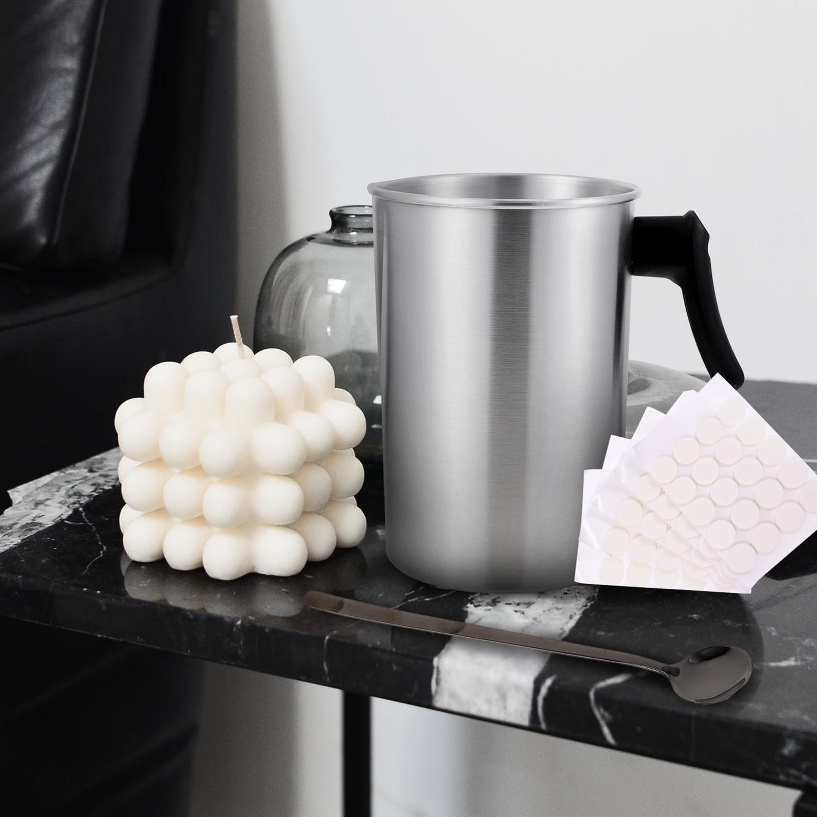 JECOMPRIS Set per Fabbricazione Candele Pentola per Sciogliere Cera da 3l, Accessori per Melt Cup, Kit Fai da Te per Ragazzo Ragazza e Principianti, per Attività Creative in Colore Casuale