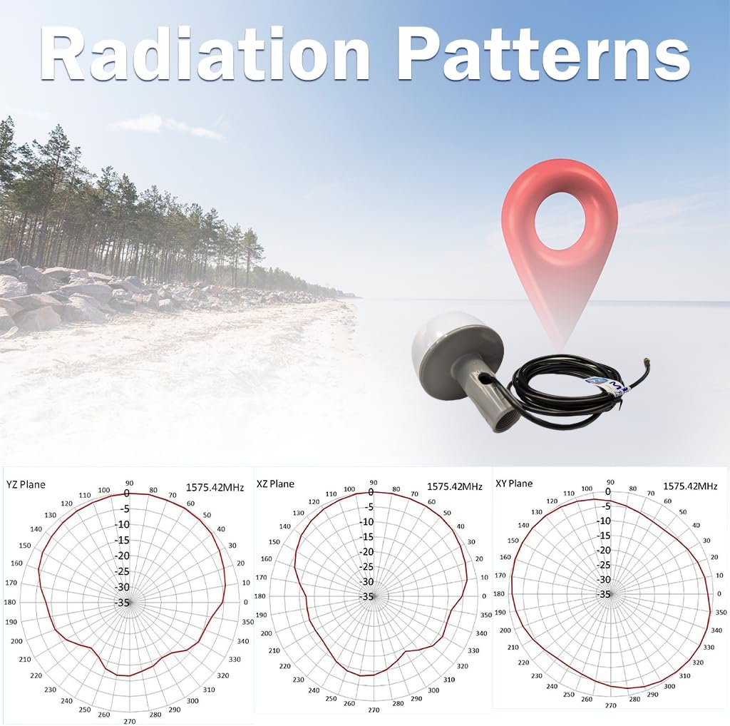 Heavy Duty Marine GPS Active Navigation Antenna Screw Mount SMA Male Waterproof