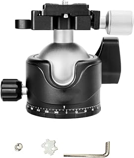 Generic Głowica Kulowa Statywu Panoramiczna Głowica Kulowa 46 Mm do Lustrzanki Cyfrowej, Lekka, Ale Trwała do Profesjonalnej Fotografii, Stop Aluminium, Płytka Szybkiego Uwalniania – Idealna zdjęć