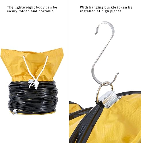 Miniatura 4 de Tubo flexible de PVC de 16 pies con gancho en S y soporte de acero HAVC para ventilador de 8 pulgadas ventilador y ventilador de escape