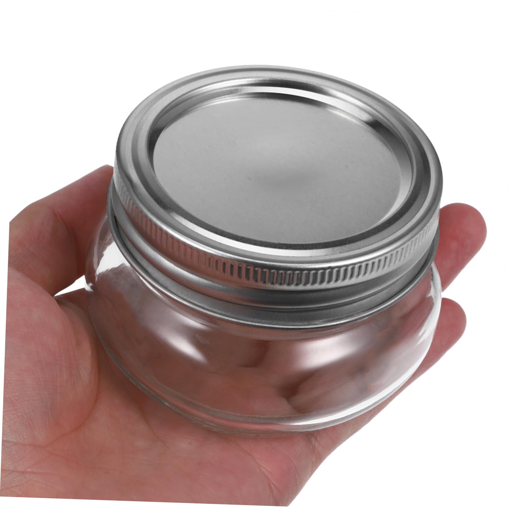 6 Stück Einmachgläser mit Deckel aus Glas 150ml Leicht zu Tragen und Reinigen für Reise Outdoor und Vorratsdosen für Küche