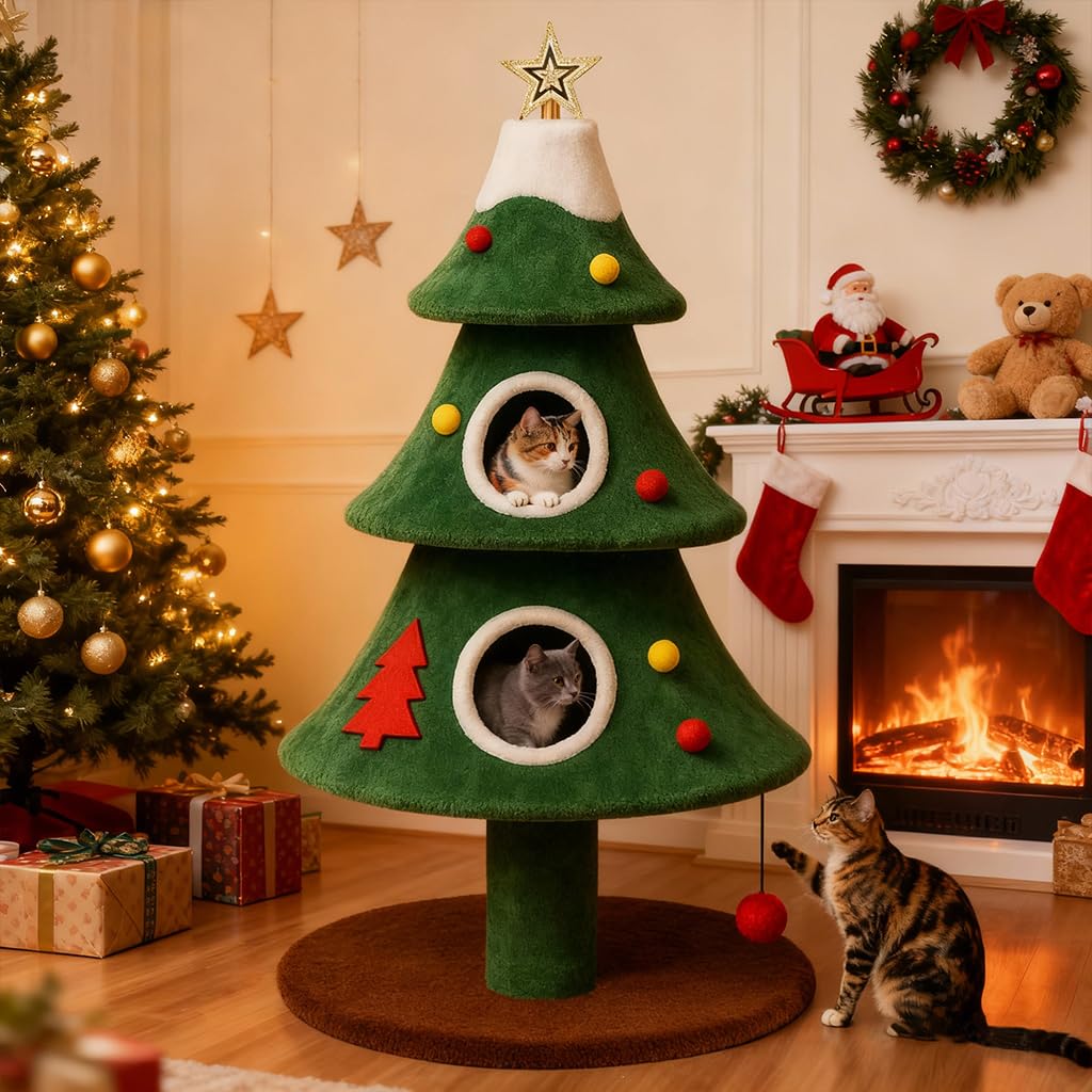LUCKLIFE 52 inch Christmas Cat Tree