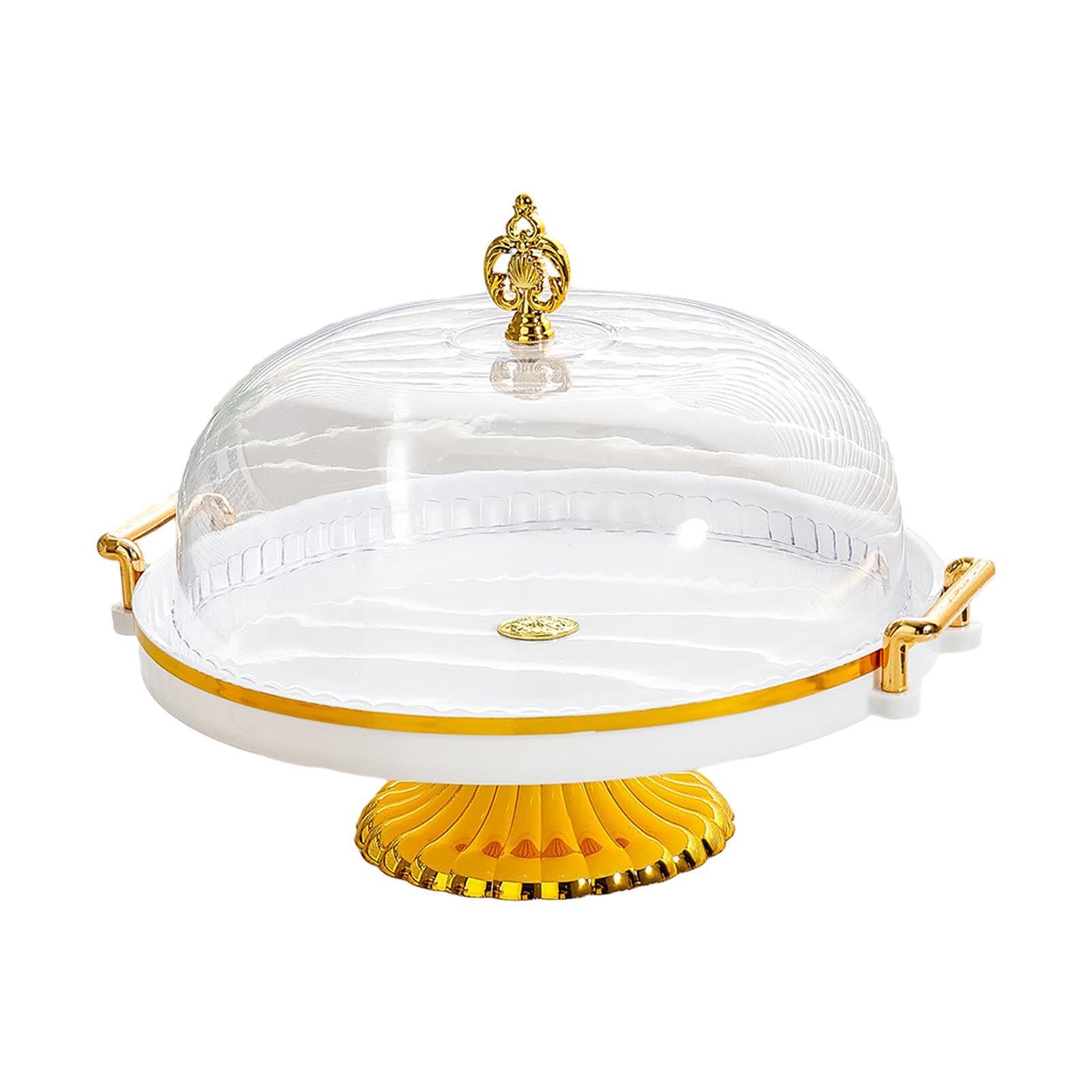 KIXZSAZ Decorative Kitchen Platter Round Cupcake Cookies Footed Cake Plate Stunningly Showcase Snacks Easy To Clean For All Events Footed Pastry Display