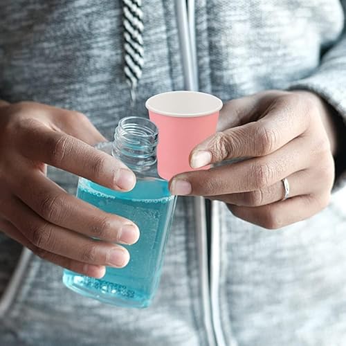 Miniatura 6 de Paquete de 100 vasos de papel pequeños de 3 onzas para enjuague bucal, tazas de baño desechables, tazas de papel de 3 onzas para aperitivos, baño,