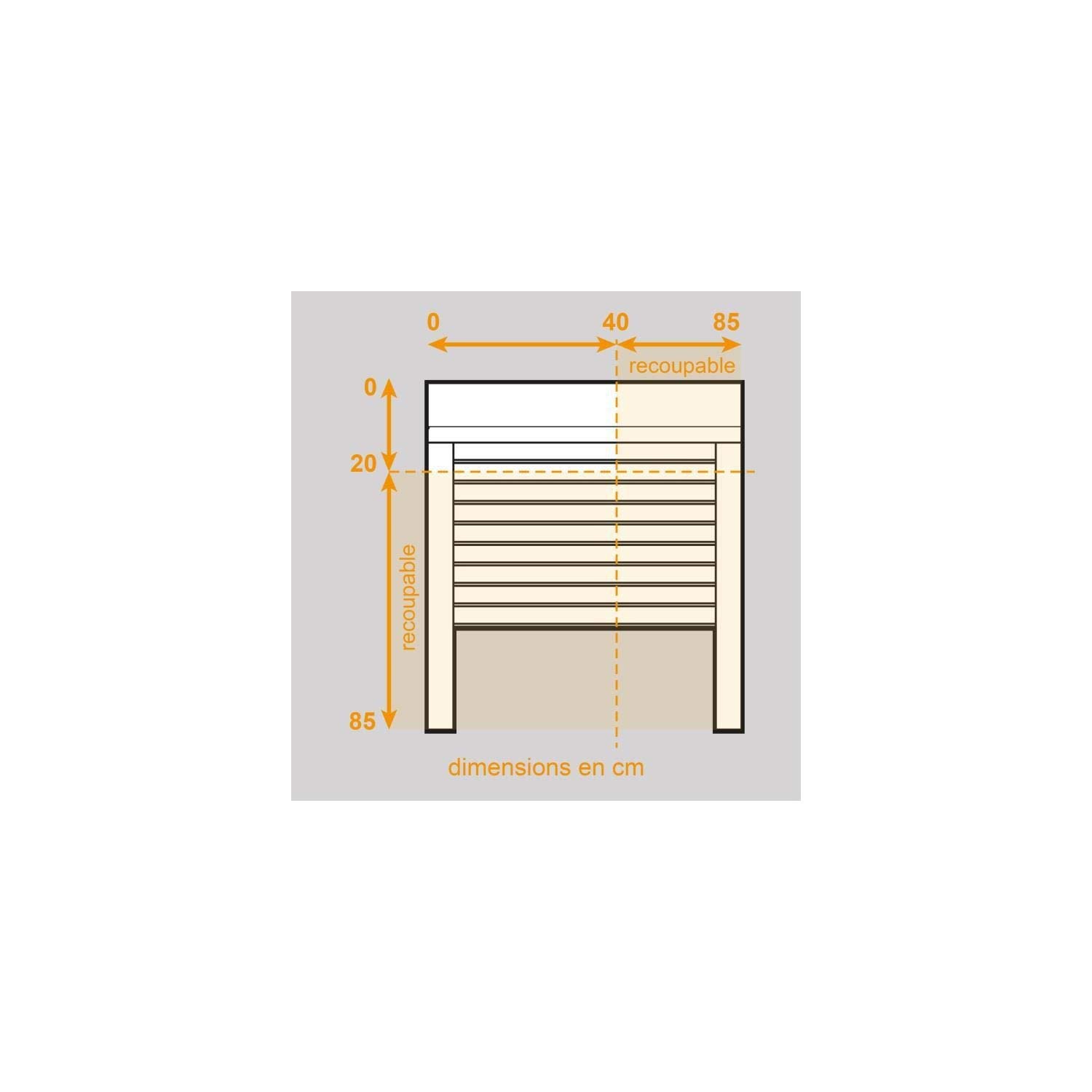 Volet roulant electrique en aluminium - L 100 x H 120 cm