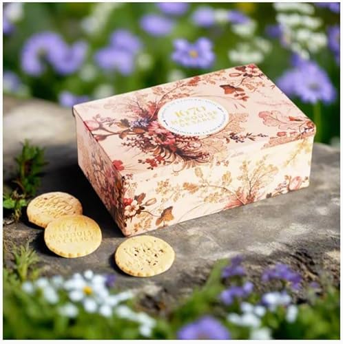 La Sablésienne, Dreaming in the Woods (Songe dans un Sous-bois), Assortment of 3 Pure French Butter Shortbread Cookies in Collectible Tin, 10.5 Oz, Imported