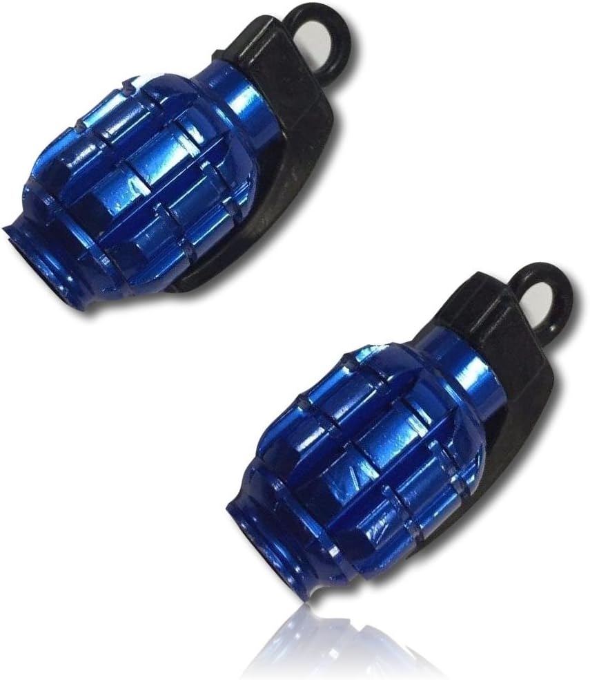 Metallic Blue Grenade Valve Caps (2 Pk) Everything Else