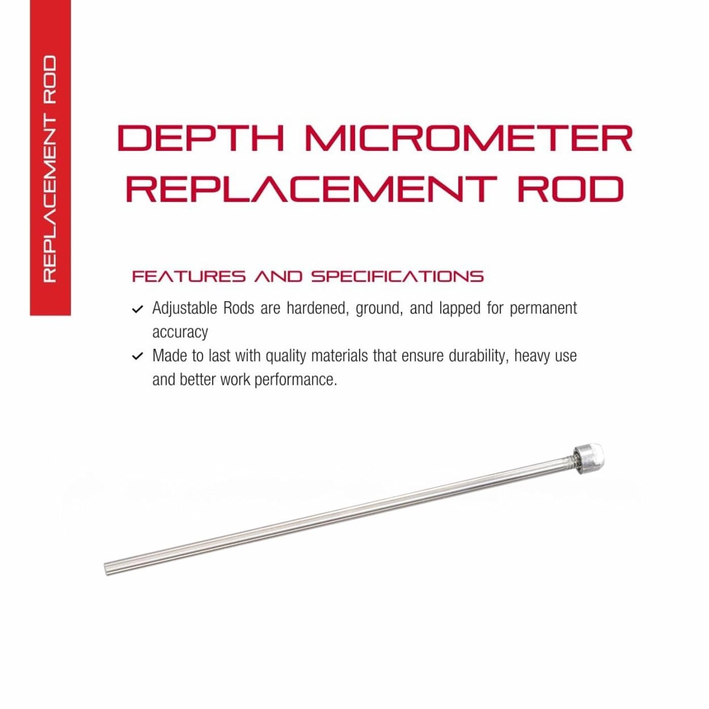 Starrett Depth Micrometer Rod - 0-25mm -2