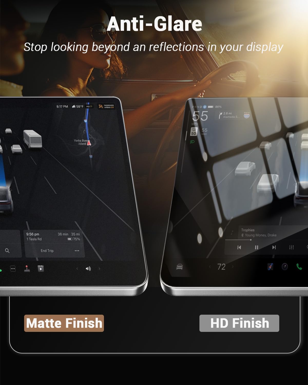 (2Pack) 2026 GMC Acadia Screen Protector Anti Glare Matte for 2024 2025 2026 GMC Acadia (Elevation/AT4/Denali) 15" Infotainment & 11" Instrument Panel Screen Saver for 2026 GMC Acadia Accessories