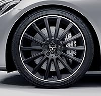 Vista 3 de Juego de 4 tapas centrales de rueda de 2.953 in compatibles con Mercedes Benz B66470207 / B66470200 negro plateado CM 48