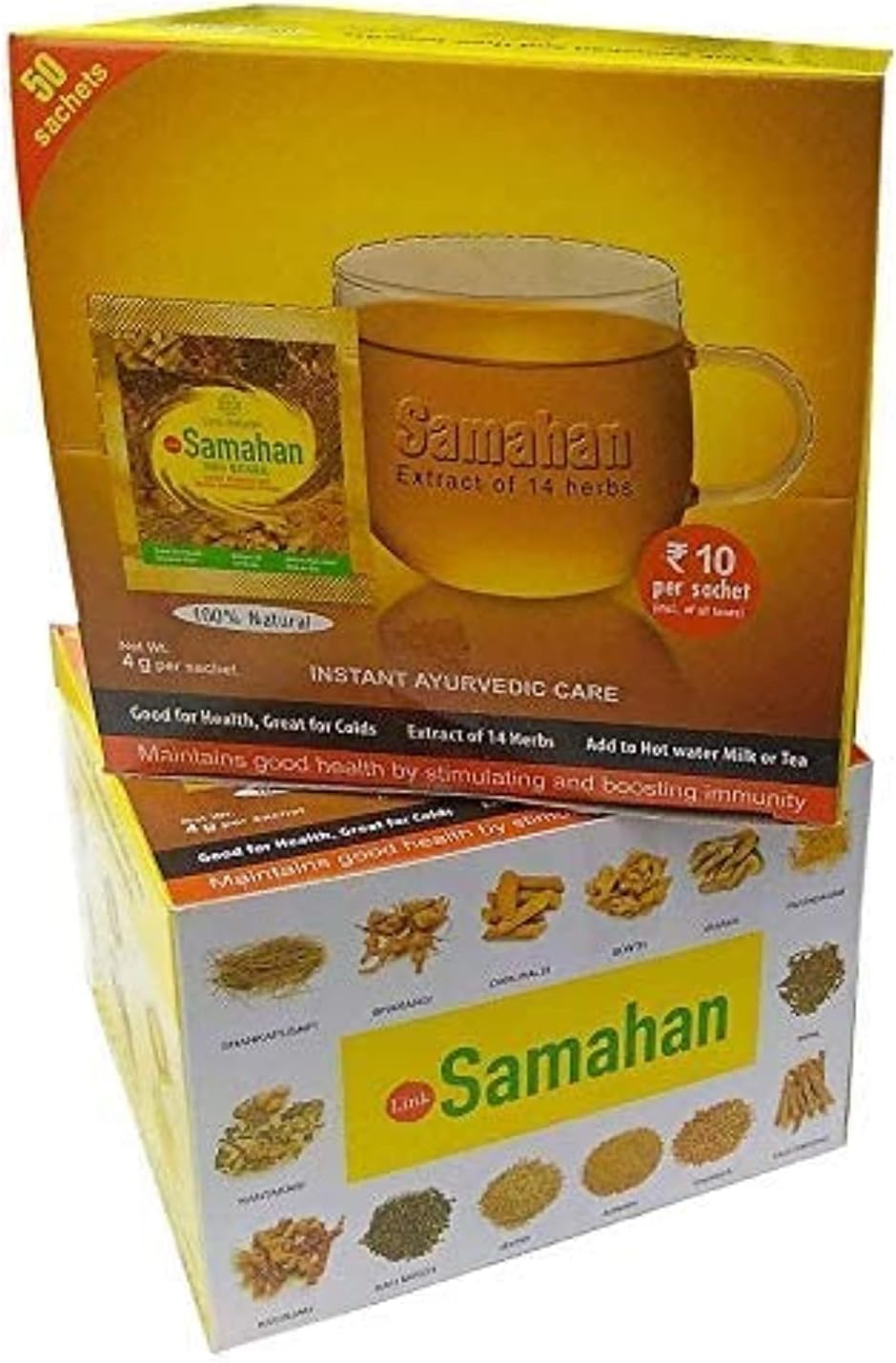 SAMAHAN INSTANT AYURVEDIC CARE-EXTRACT OF 14 HERBS (100 Sachets)