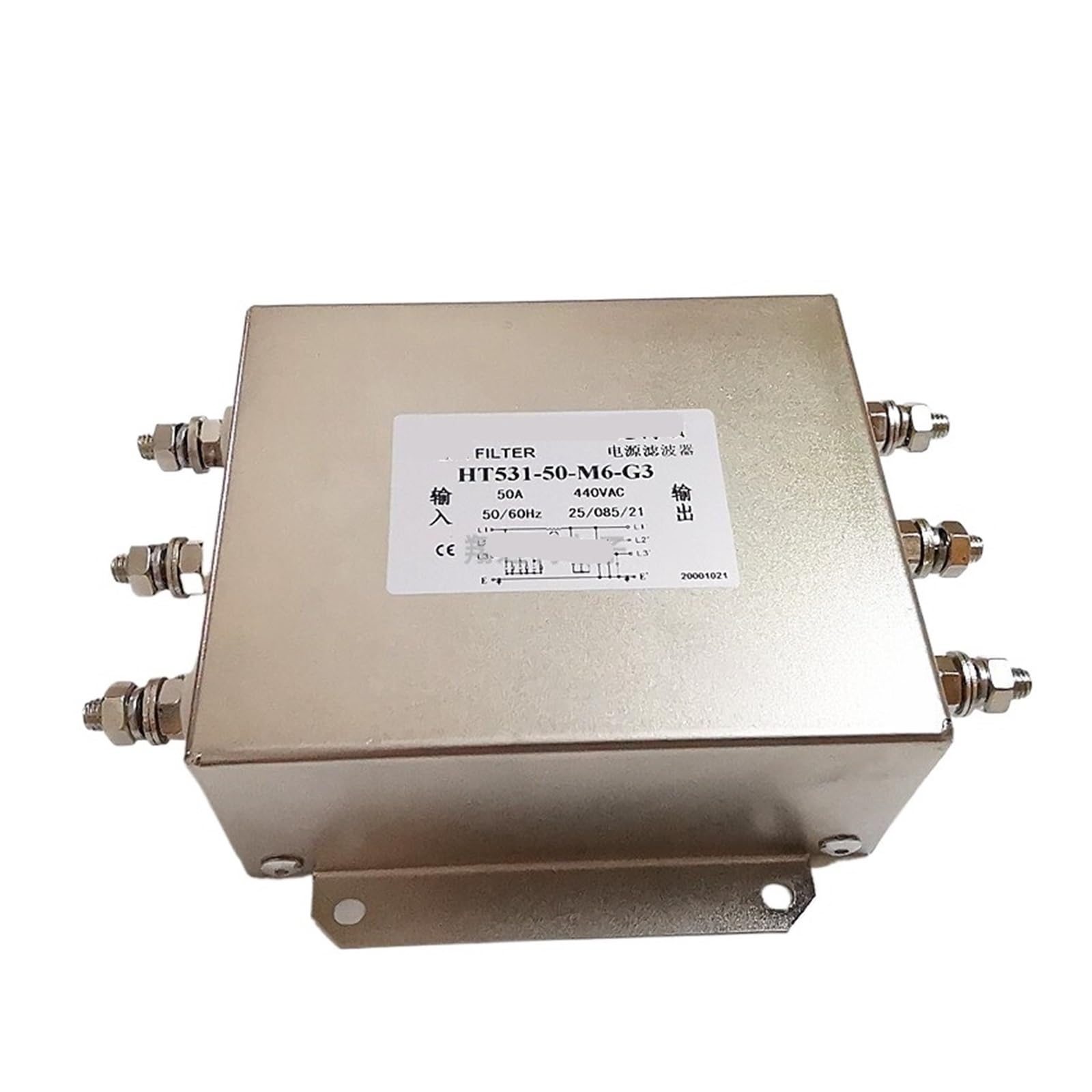 Filtre onduleur triphasé 50A HT531-50-M6-G3 anti-interférence réseau