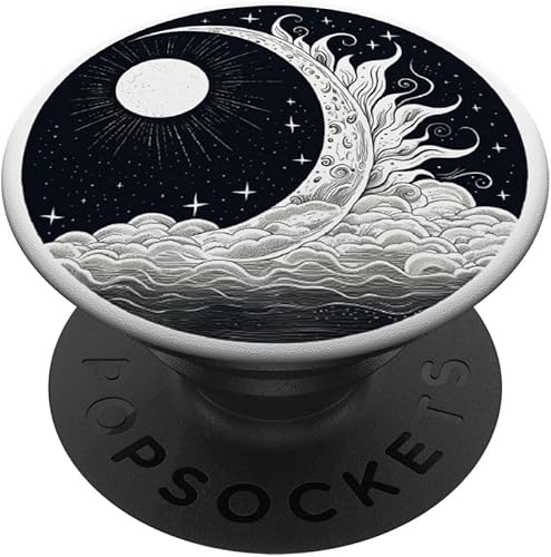 Sol y Luna Amante Astronomía Astrología Stargazer PopSockets Estándar PopGrip