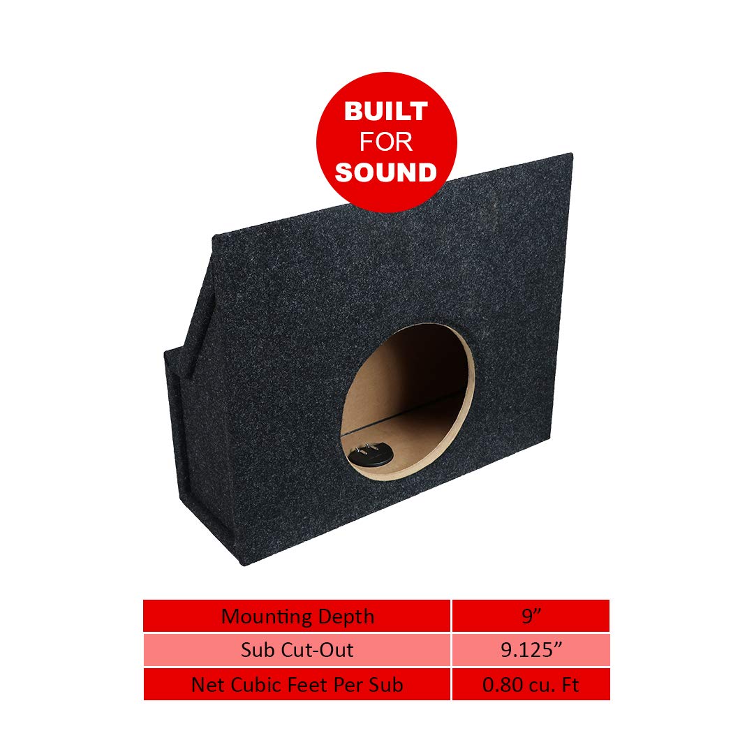 Atrend Bbox Vented 6” x 9” Pro Audio Tuned Speaker Subwoofer Enclosures - Designed, Engineered in USA - Improve Audio Quality, Sound & Bass - Nickle Finish Terminals