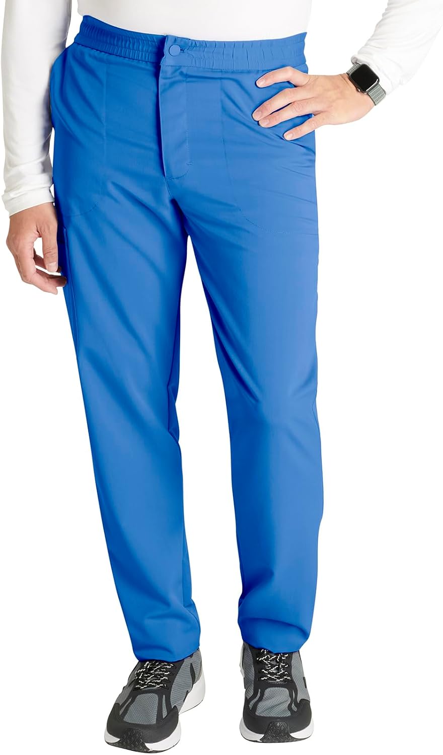 Cherokee Men's Scrub Pants with 5 Pockets, Zip Fly, and Elastic Waistband for All-Day Comfort - CK131A