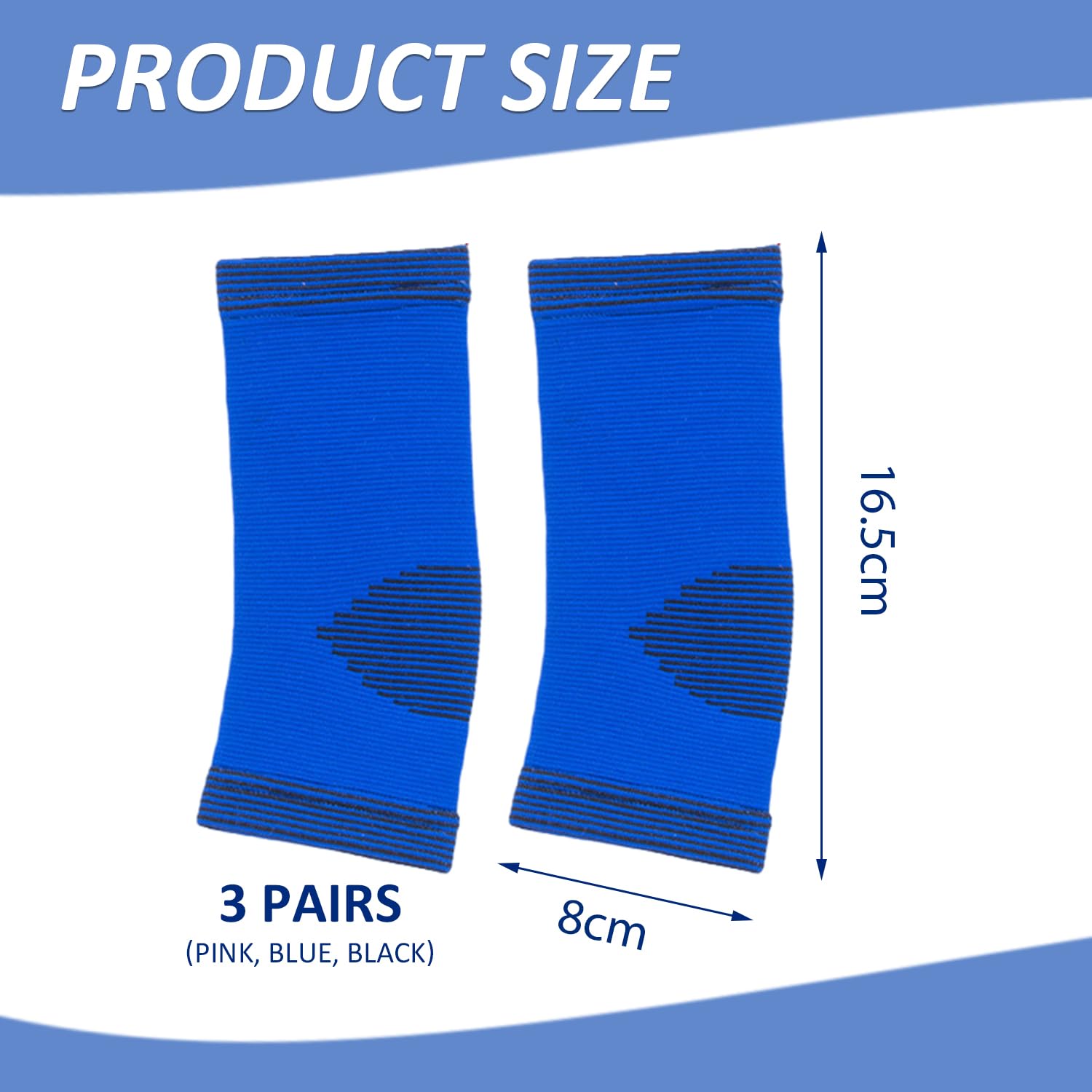 Tobillera Elástica Transpirable para Niños, 3 Pares Protectores de Tobillo Deportivos