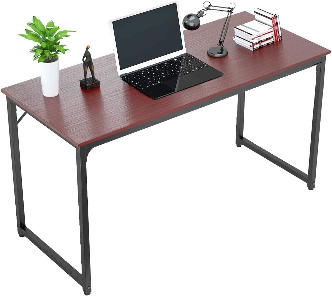 Foxemart Computer Desk 47” Modern Sturdy Office Desk 47 Inch PC Laptop Notebook Study Writing Table for Home Office Workstation, Teak