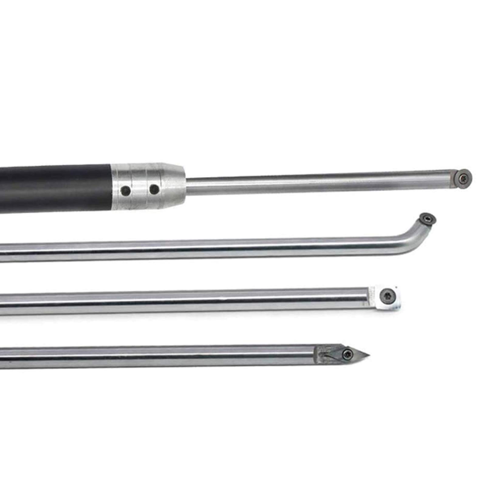 Drehmeißel, Holzdrehwerkzeuge Für Drehmaschinen, 4-Teiliges Set, Hartmetall-Drehmeißel Mit Diamantform, Rund, Quadratisch,Enhals-Aushöhlungswerkzeuge