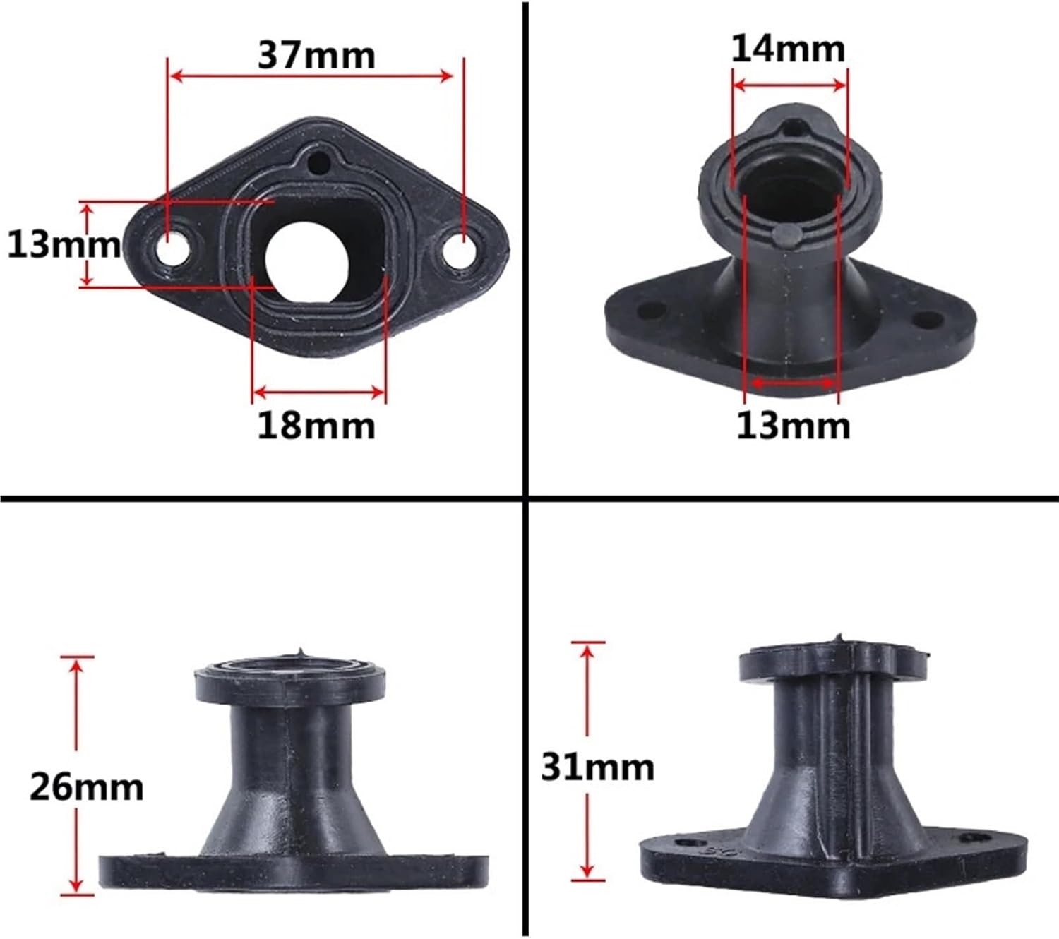 3 個チェーンソーインテークマニホールドブーツゴム 2500 25CC 中国チェーンソーゼノア小松 G2500 ガスチェーンソー修理