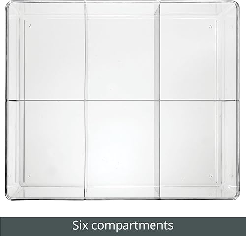 Miniatura 5 de mDesign Contenedor de plástico con 12 compartimentos divididos para cajones y clósets, organizador para bufandas, calcetines, corbatas, brasieres y