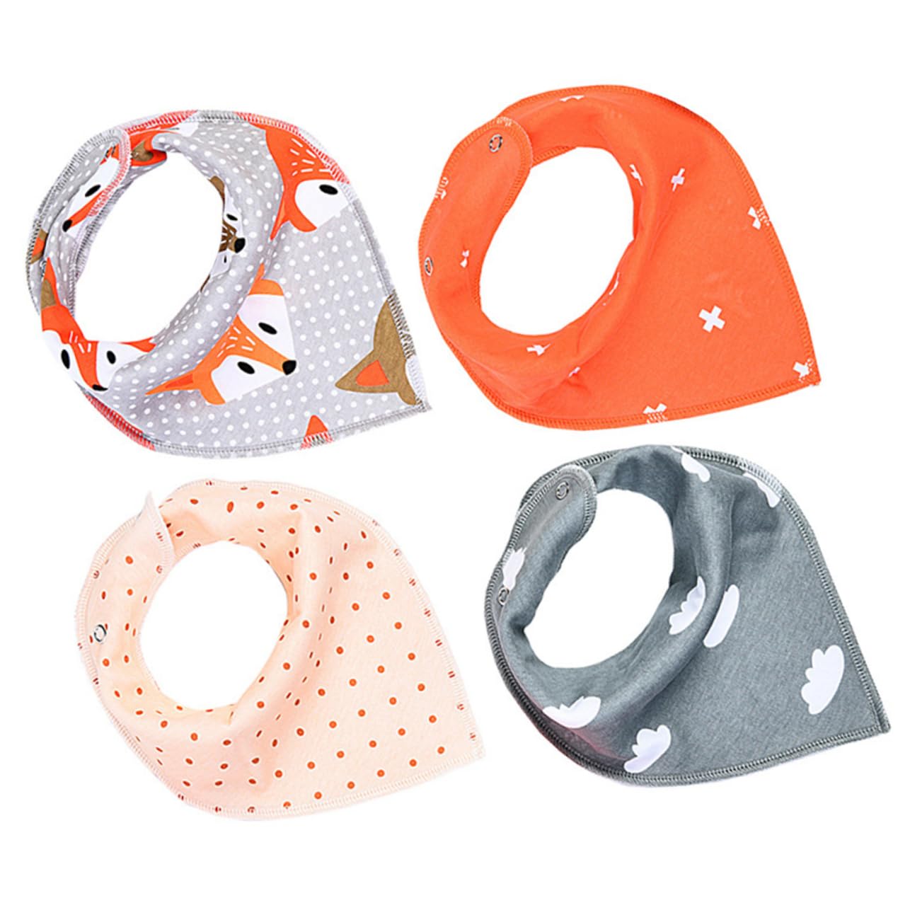 VICASKY 12piezas Baberos Bandana De Algodón Para Bebés Toallas Absorbentes Para Saliva Diseño Unisex y Estampados Modernos Perfectos Para Alimentación y Dentición